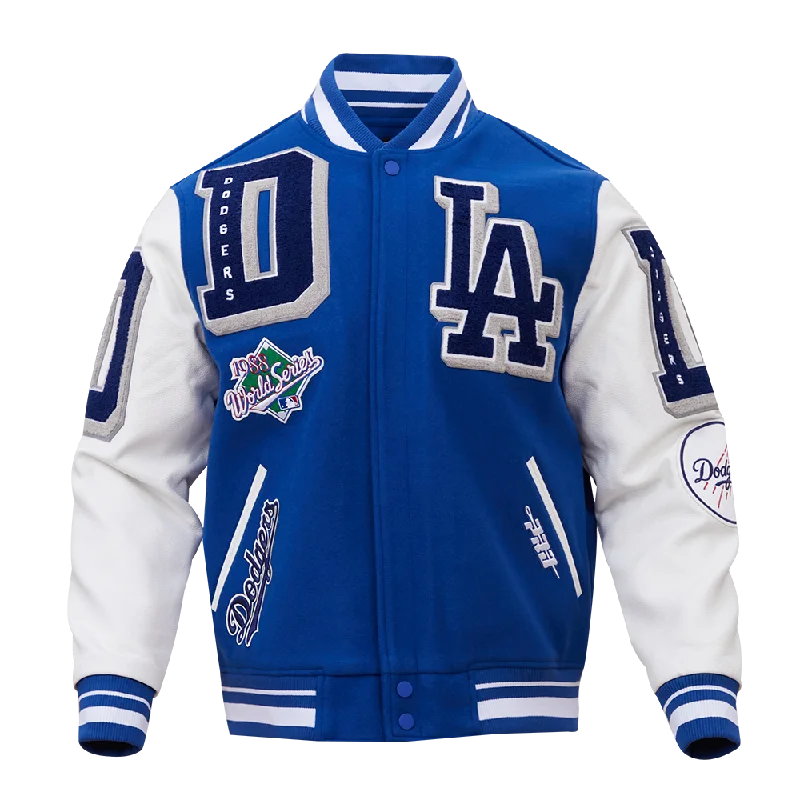 Flash Sale MLB LOS ANGELES DODGERS MASHUP MEN'S RIB WOOL VARSITY JACKET (DODGER BLUE)