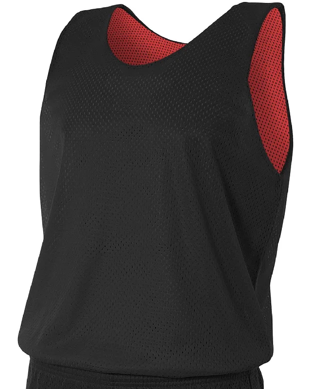 Bargain Alert A4 Men's Reversible Mesh Tank | Black/ Red