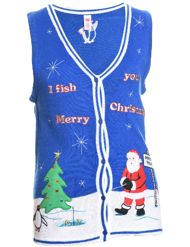 Year-End Clearance Santa Claus Christmas Sweater Vest - S