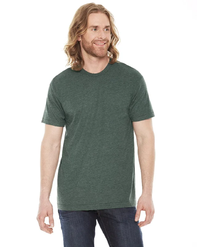 Stock Up American Apparel Unisex Poly-Cotton Short Sleeve Crewneck | Heather Forest