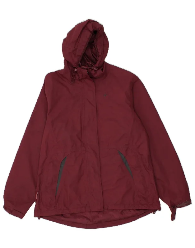 Final Offer MOUNTAIN WAREHOUSE Womens Hooded Rain Jacket UK 16 Large  Burgundy Nylon