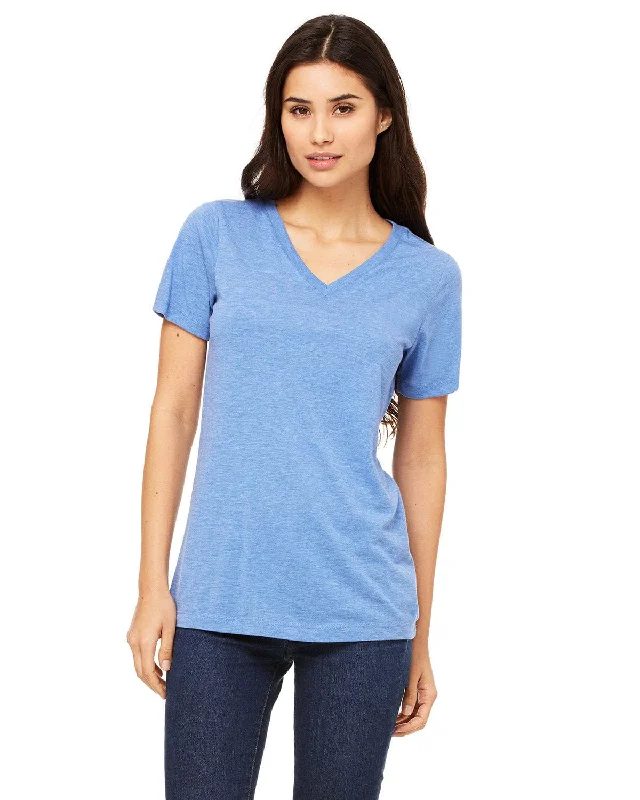 Savings Galore Bella+Canvas Ladies Missy V-Neck T-Shirt | Blue Triblend