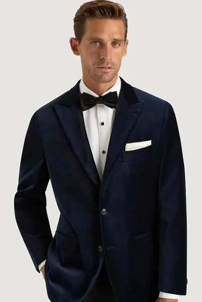 Instant Savings M.J. Bale - Lennon Velvet Jacket - Navy