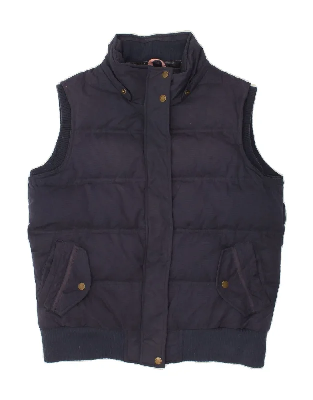 Act Fast FAT FACE Womens Padded Gilet UK 14 Large Navy Blue Polyester
