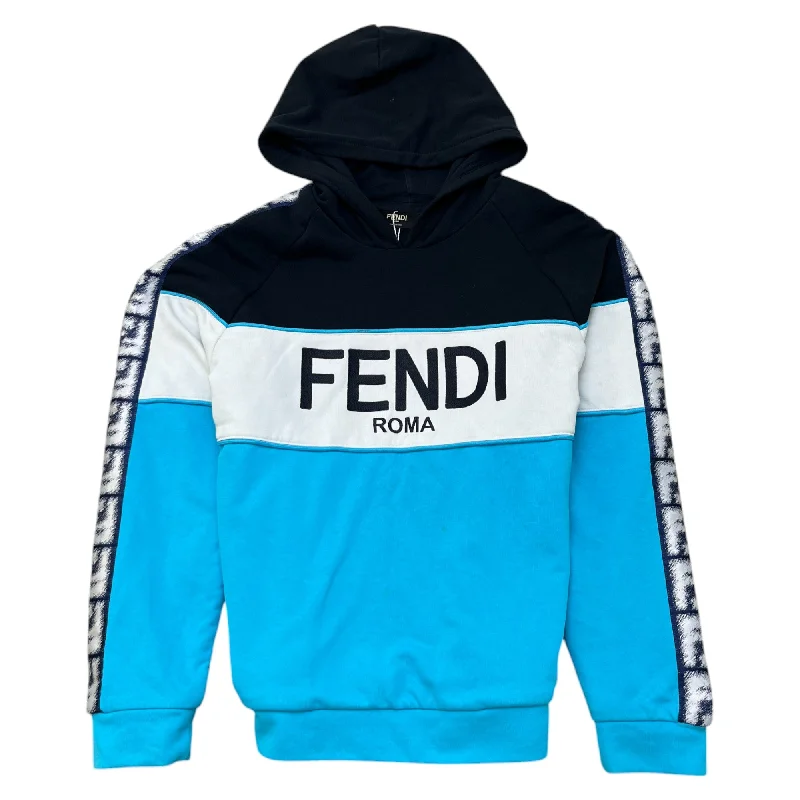 Major Deal Men's Ff Logo Hoodie Blue Size XL
