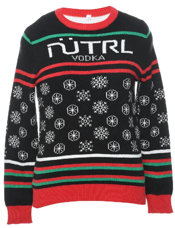 Weekend Deal Snowfall Design Christmas Jumper - S
