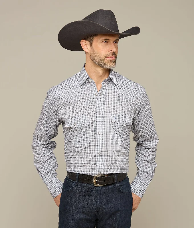 Savings Soar This Weekend El Paso Plaids :: Black And Iceberg Bordered Box Check