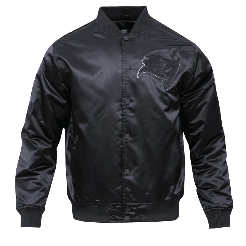 Year-End Sale NFL TAMPA BAY BUCCANEERS TRIPLE BLACK MEN'S SATIN JACKET (TRIPLE BLACK) Year-End Sale NFL TAMPA BAY BUCCANEERS TRIPLE BLACK MEN'S SATIN JACKET (TRIPLE BLACK)
