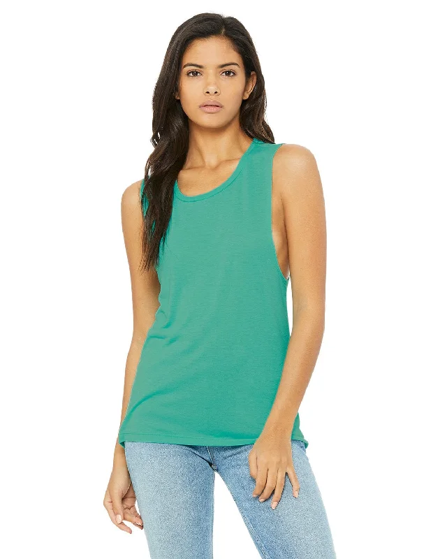 Year-End Deals Bella+Canvas Ladies Flowy Scoop Muscle Tank | Teal