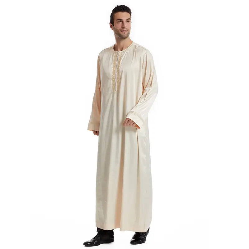 Weekend Bargains to Indulge In Middle East Arab Muslim Men Front Zipper Thobe Thawb