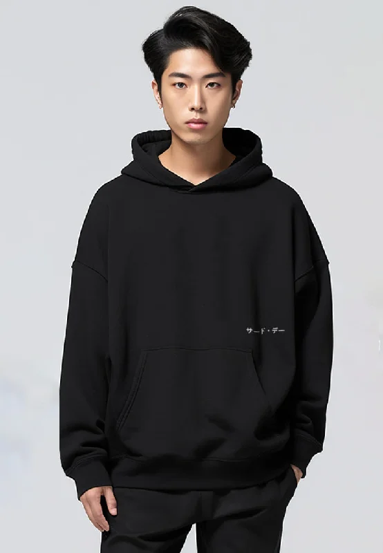 Weekend-Only Price Drops Third Day MOA17 Hoodie Scuba Tahan Air Katakana Hitam