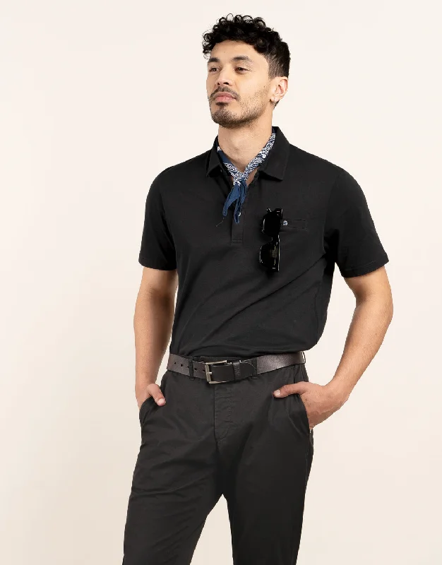 Weekend Specials to Grab Portofino Black Short Sleeve Polo Shirt