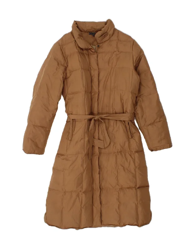 Online Exclusive VINTAGE Womens Padded Coat IT 44 Medium Brown Polyamide