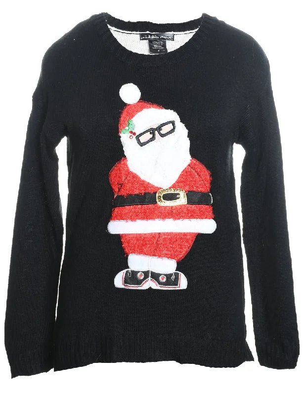 Time-Sensitive Santa Claus Christmas Jumper - M