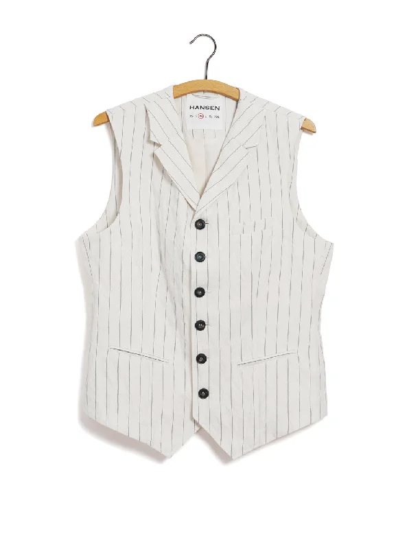 Hot Buy WILLIAM | Classic Lapel Waistcoat | Ecru Pin