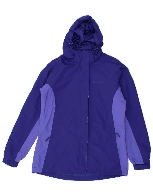 Lowest Price MOUNTAIN WAREHOUSE Womens Hooded Rain Jacket UK 12 Medium Navy Blue
