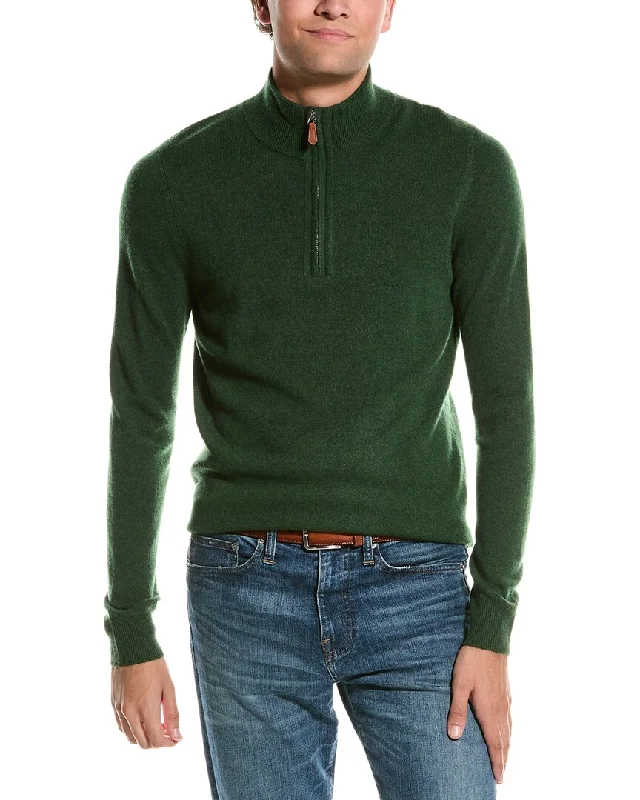 Weekend Savings Extravaganza Kier+J Quarter Zip Wool & Cashmere-Blend Sweater