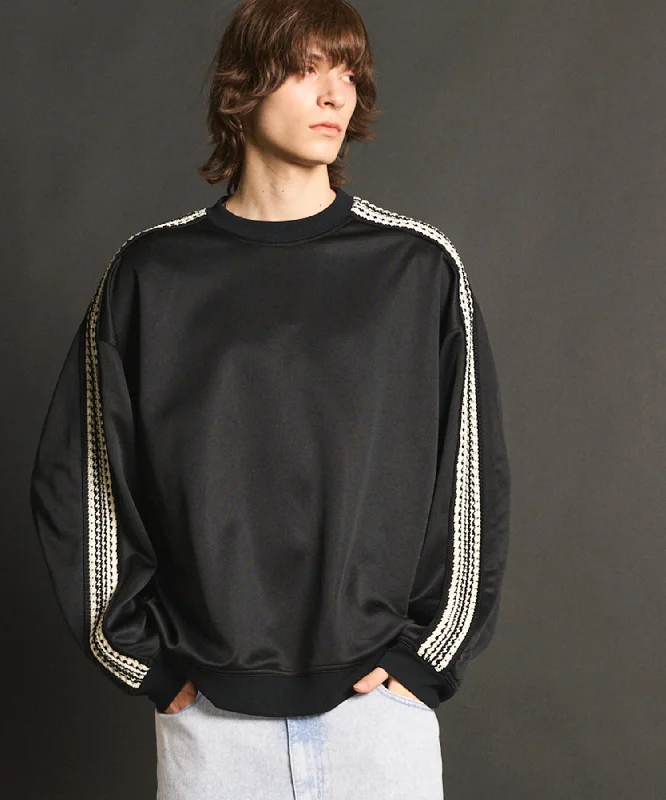New Deal 【SALE】Prime-Over Crochet Line Crew Neck Track Pullover