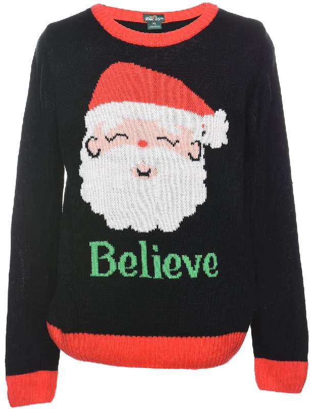 Shop and Save Santa Claus Christmas Jumper - XL