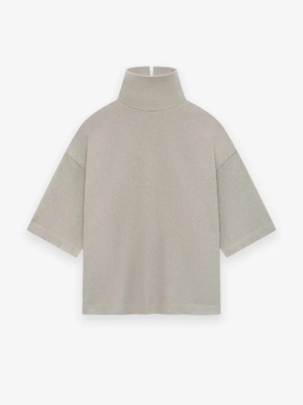 Make Your Weekend Count with Savings Cotton Wool High Neck Short Sleeve Shirt