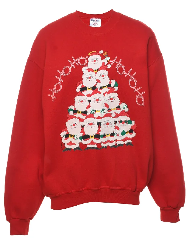 Weekend Deals to Make You Smile Santa Claus Christmas Sweatshirt - M
