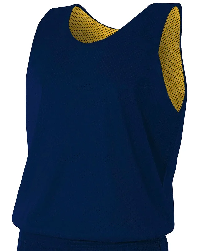 Daily Special A4 Men's Reversible Mesh Tank | Navy/ Gold