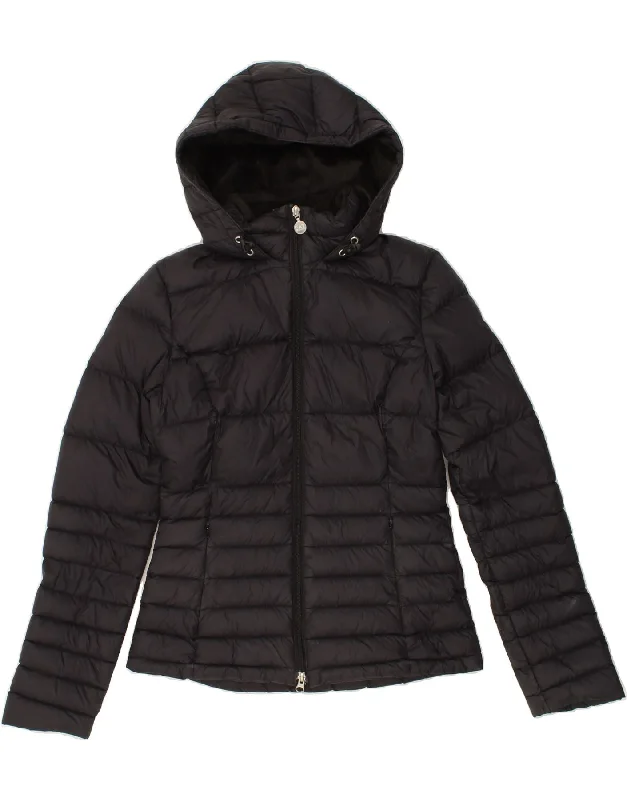 Weekend Savings Extravaganza EMPORIO ARMANI Womens Hooded Padded Jacket UK 12 Medium Black Polyamide Weekend Savings Extravaganza EMPORIO ARMANI Womens Hooded Padded Jacket UK 12 Medium Black Polyamide