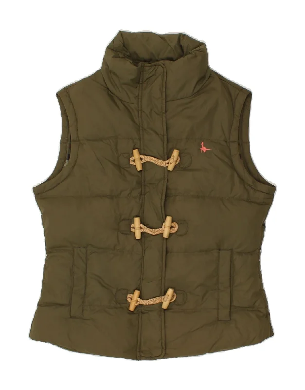 Weekend Specials to Relish JACK WILLS Womens Duffle Padded Gilet UK 12 Medium Green