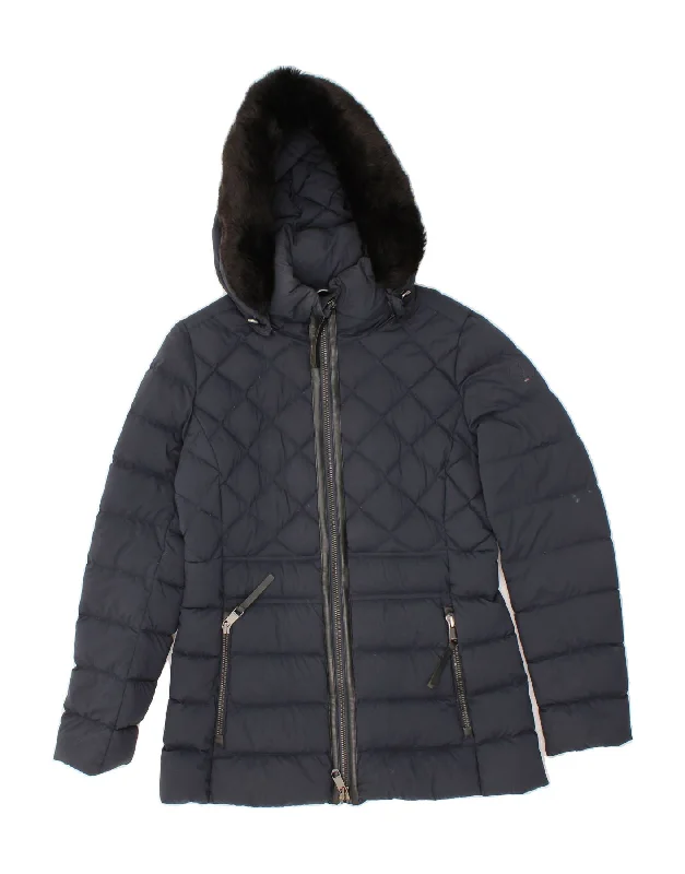 Fantastic Savings TOMMY HILFIGER Womens Hooded Padded Jacket UK 12 Medium Navy Blue Nylon Fantastic Savings TOMMY HILFIGER Womens Hooded Padded Jacket UK 12 Medium Navy Blue Nylon