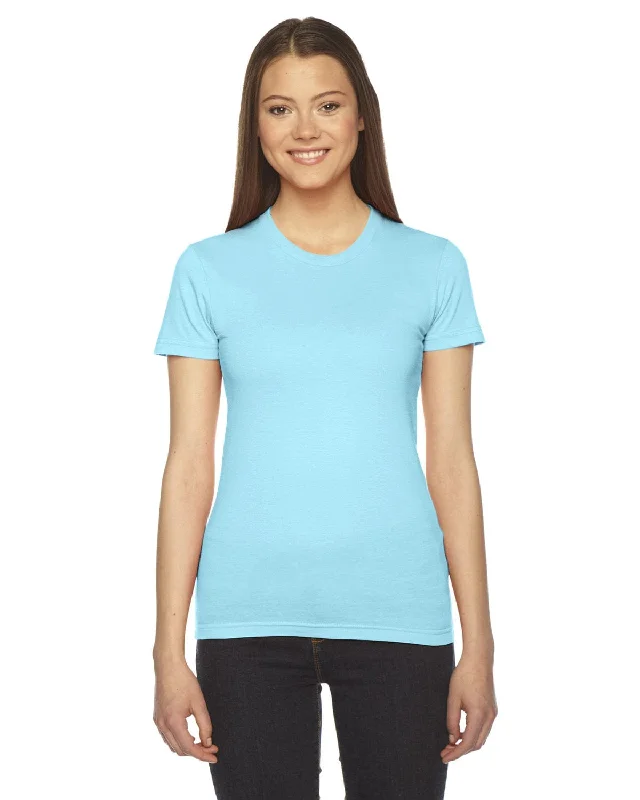 Top Pick American Apparel Ladies Fine Jersey Short Sleeve T-Shirt | Aqua