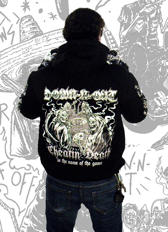 Quick Deals Down n Out Cheating Death Hoodie
