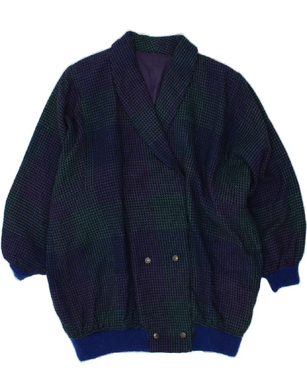 Weekend Bargains to Savor VINTAGE Womens Double Breasted Coat UK 20 2XL Multicoloured Houndstooth Weekend Bargains to Savor VINTAGE Womens Double Breasted Coat UK 20 2XL Multicoloured Houndstooth