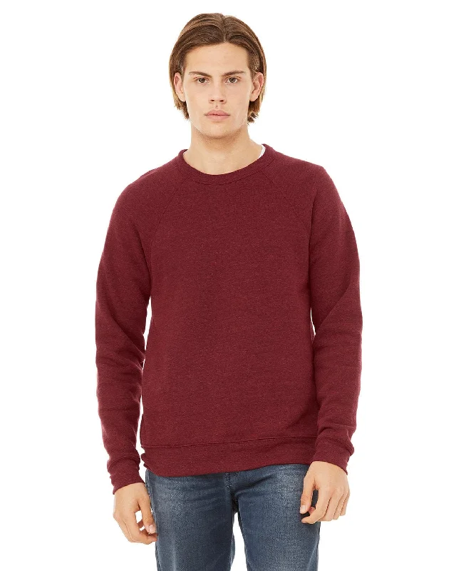 Final Clearance Bella+Canvas Triblend Unisex Crewneck Sweatshirt | Cardinal Triblnd