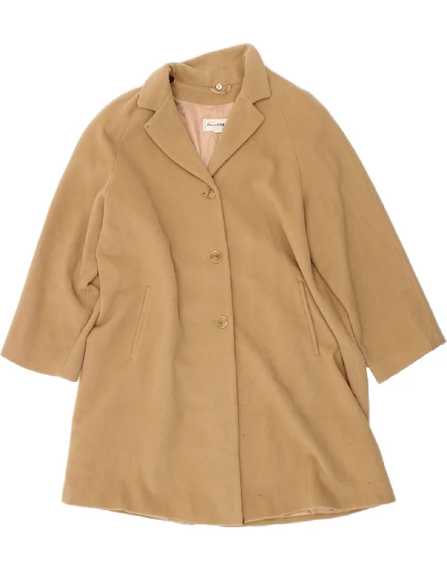 Unmissable Sale PIERRE CARDIN Womens Overcoat IT 48 XL Beige Wool