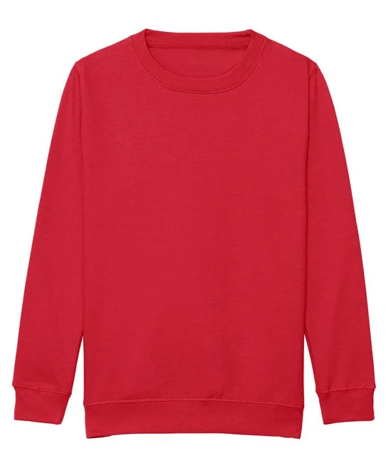 Discount Mania Awdis Just Hoods Kids Awdis Sweatshirt - Fire Red