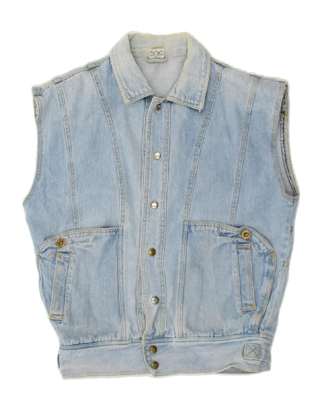 Now Available WATSON'S Womens Denim Gilet EU 38/40 Medium Blue Cotton