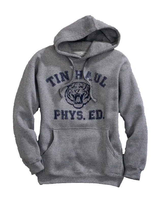 Deal of the Day Tin Haul Mens Grey Cotton Blend Tiger Phys Ed Hoodie