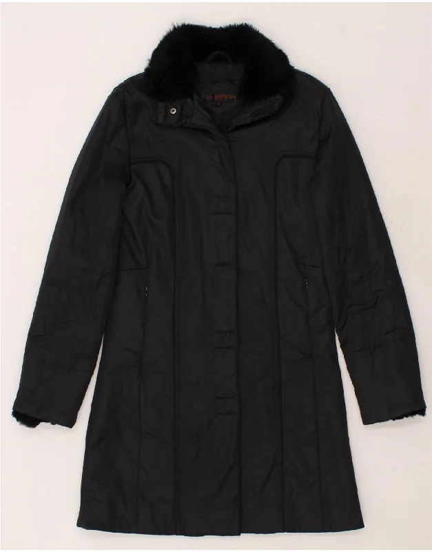 Limited Supply VINTAGE Womens Padded Coat UK 6 XS Black