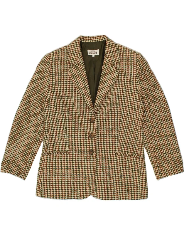 Weekend Offers You Can't Ignore ALBA FORNARI Womens 3 Button Blazer Jacket IT 46 Large Beige Houndstooth Weekend Offers You Can't Ignore ALBA FORNARI Womens 3 Button Blazer Jacket IT 46 Large Beige Houndstooth