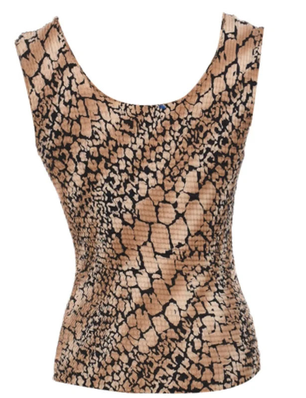 Final Clearance Smocked Printed Top - S