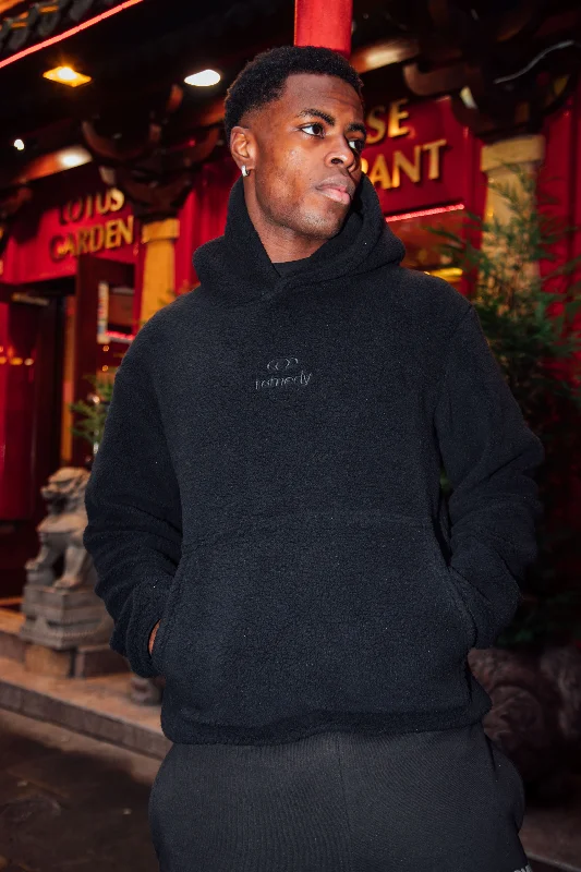 New Deal Black Remedy Sherpa Hoodie