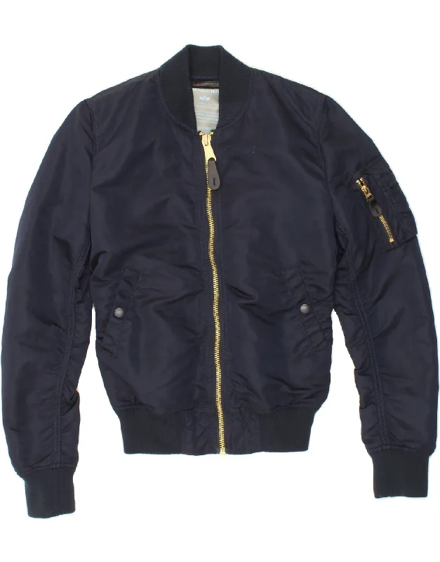 Weekend Savings Spectacular ALPHA INDUSTRIES Womens Bomber Jacket UK 10 Small Navy Blue Nylon Weekend Savings Spectacular ALPHA INDUSTRIES Womens Bomber Jacket UK 10 Small Navy Blue Nylon