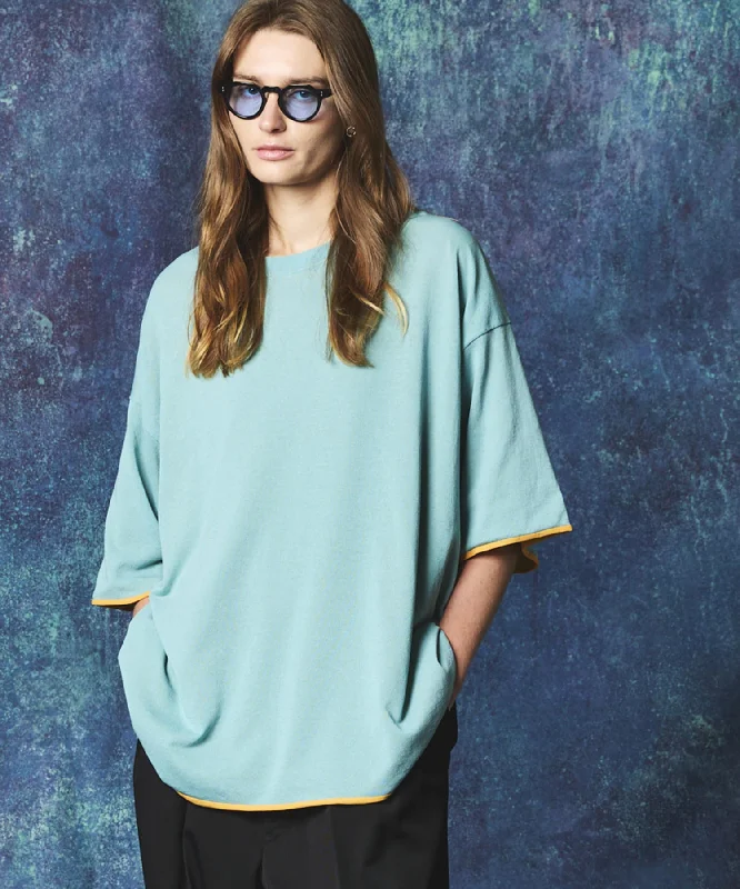 Weekend Deals That Excite Prime-Over Reversible Crew Neck Knit T-Shirt
