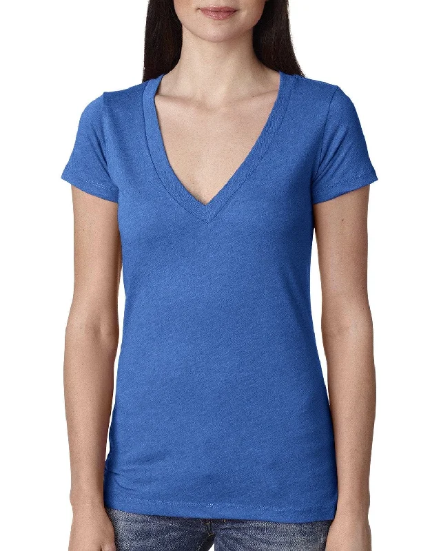 Can't Resist Next Level Ladies Triblend Deep-V Tee | Vintage Royal