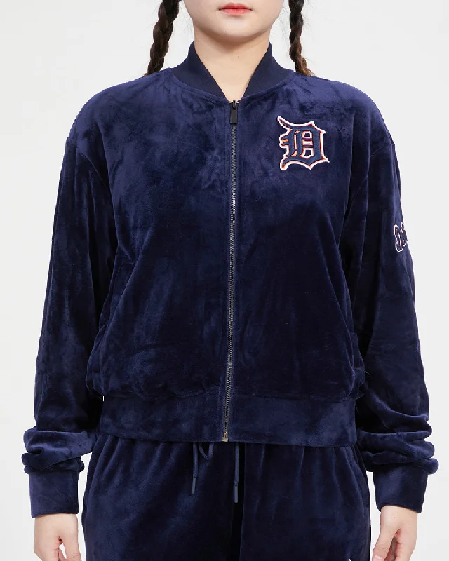 Weekend Bargains to Sizzle MLB DETROIT TIGERS CLASSIC WOMEN'S VELOUR FZ TRACK JACKET (MIDNIGHT NAVY) Weekend Bargains to Sizzle MLB DETROIT TIGERS CLASSIC WOMEN'S VELOUR FZ TRACK JACKET (MIDNIGHT NAVY)