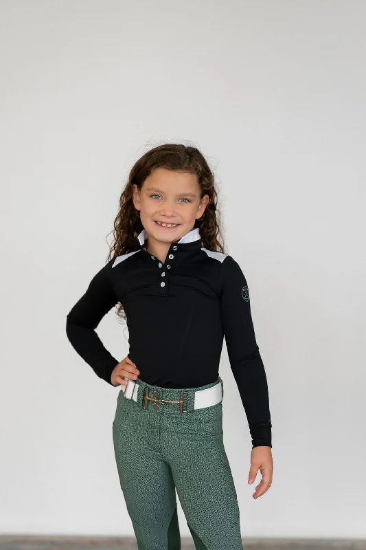 Weekend Bargains to Relish Children's Devon Long Sleeve Competition Top Black