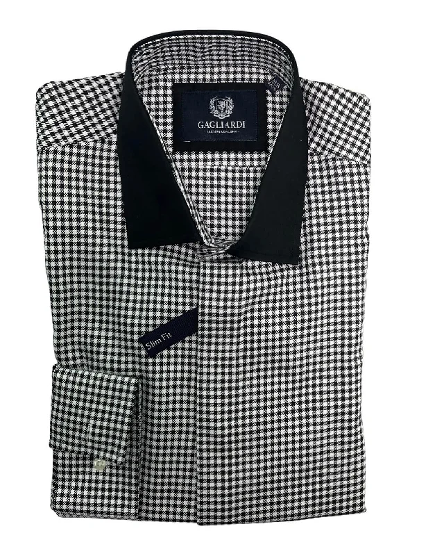 Weekend Discounts to Grab Black & White Oversized Gingham Classic Collar Shirt