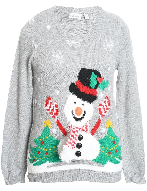 Massive Savings Snowman Christmas Jumper - L