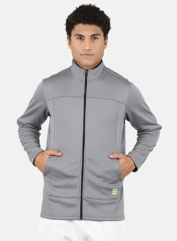 Exclusive Offer Men Grey Solid Sweatshirt