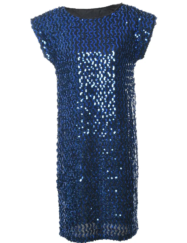 Reduced Rates Sequined Evening Dress - M